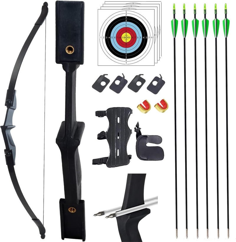 SOPOGER Recurve Bow and Arrow Set for Adults & Youth 20 30 40lb, Takedown Archery Kit for Beginners Right & Left Handed Outdoor Target Practice & Training - Image 1